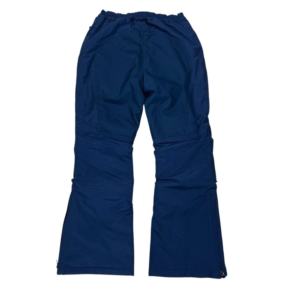 Lands End Youth Snowpants‎ Size 12 Navy Elastic Waist & Boot Cuffs Thermal Warm